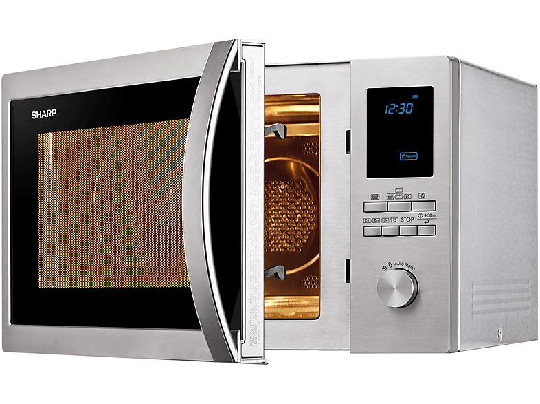 Microondas libre instalación - Sharp 18100135, 1000 W, 5 potencia, 42 l, Acero