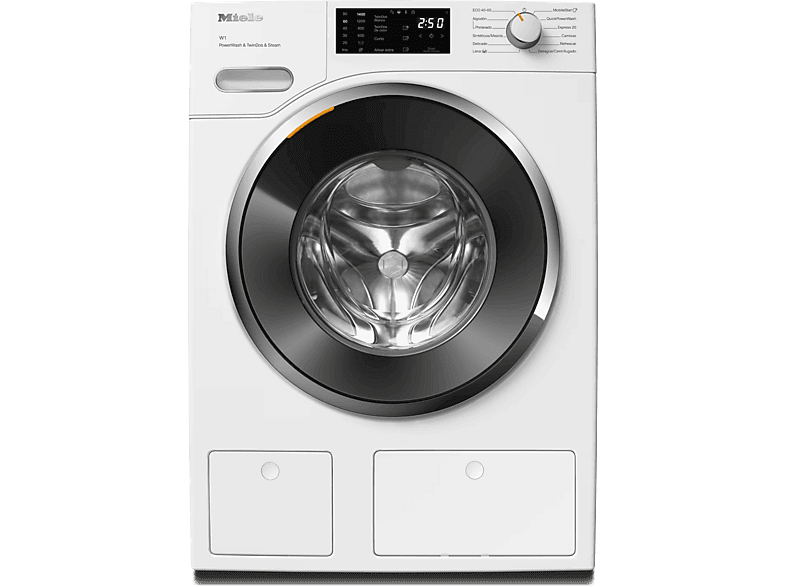 Lavadora carga frontal - Miele WWG880 WCS PWash&TDos&Steam, 9 kg, 1400 rpm, 11 Programas, SteamCare, QuickPowerWash, Blanco loto
