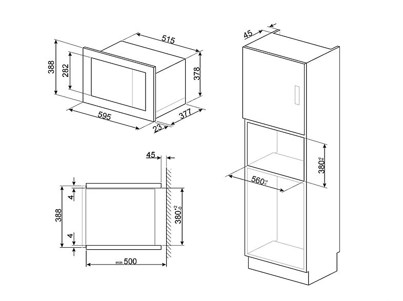 Microondas integrable - Smeg FMI425X, 900 W, 25 l, Acero — foto 4