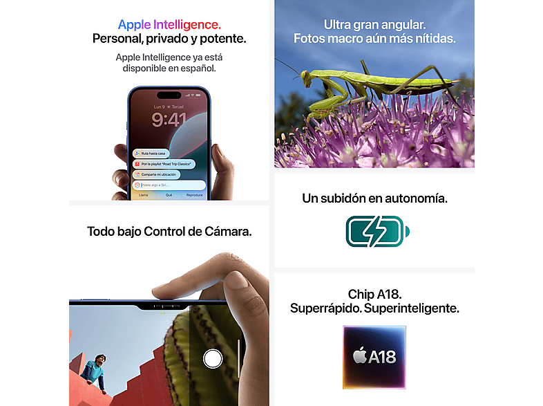 Smartphone - Apple iPhone 16 Plus, Blanco, 128 GB, 5G, 6.7 " OLED Super Retina XDR, Chip A18 Bionic, iOS — foto 7