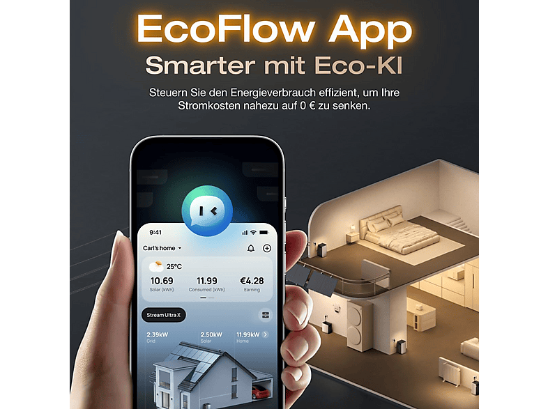 Kit solar - Ecoflow STREAM Ultra X, 3,84 kWh, Smart Meter gratis, 2300 W — foto 9