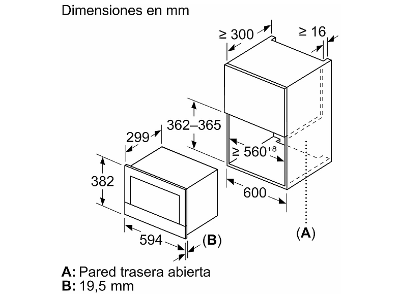 Microondas integrable - Siemens BF722R1B1, 900 W, 5 potencia, 21 l — foto 6