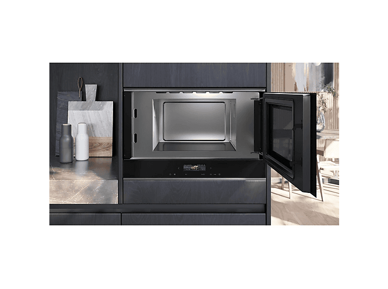 Microondas integrable - Siemens BF722R1B1, 900 W, 5 potencia, 21 l — foto 8