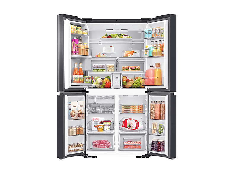 Frigorífico americano - Samsung RF65DG9H0EB1EF, Family Hub 4 puertas, Triple Cooling, 183 cm, 636 l, No Frost, Wifi, Negro — foto 5