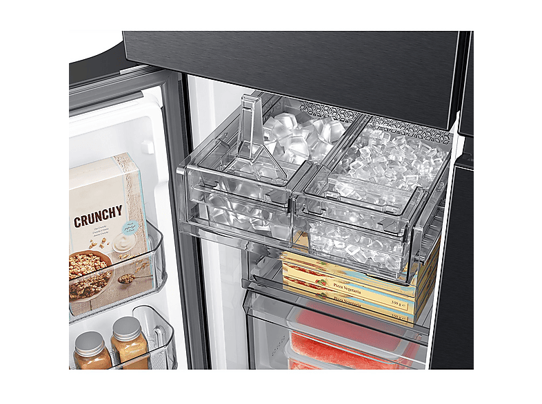 Frigorífico americano - Samsung RF65DG9H0EB1EF, Family Hub 4 puertas, Triple Cooling, 183 cm, 636 l, No Frost, Wifi, Negro — foto 6