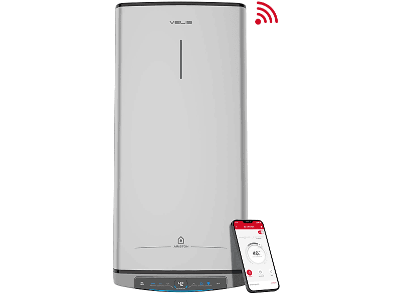 Termo Eléctrico - Ariston VELIS TECH DRY WIFI 50 ARISTON, 50 l, Gris