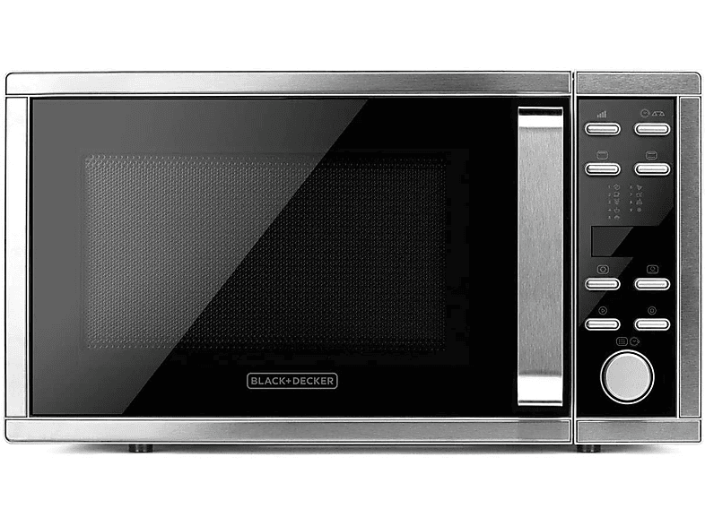 Microondas libre instalación - Black & Decker ES9700040B, 1000 W, 10 potencia, 25 l, Gris
