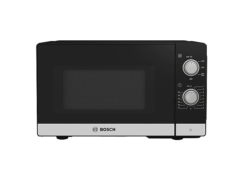 Microondas libre instalación - Bosch FFL020MS2, 800 W, 5 potencia, 20 l, Negro, Acero inoxidable