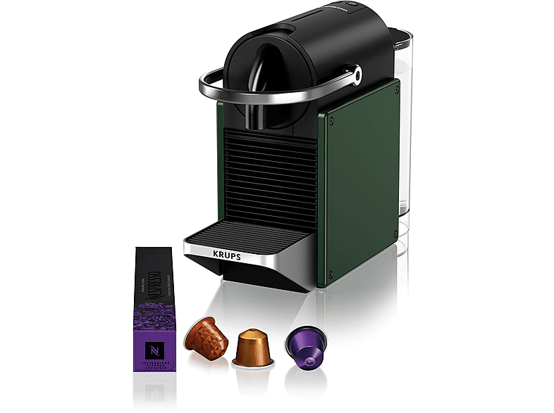 Cafetera de cápsulas - Krups XN306310, 19 bar, 1260 W, Negro, Verde