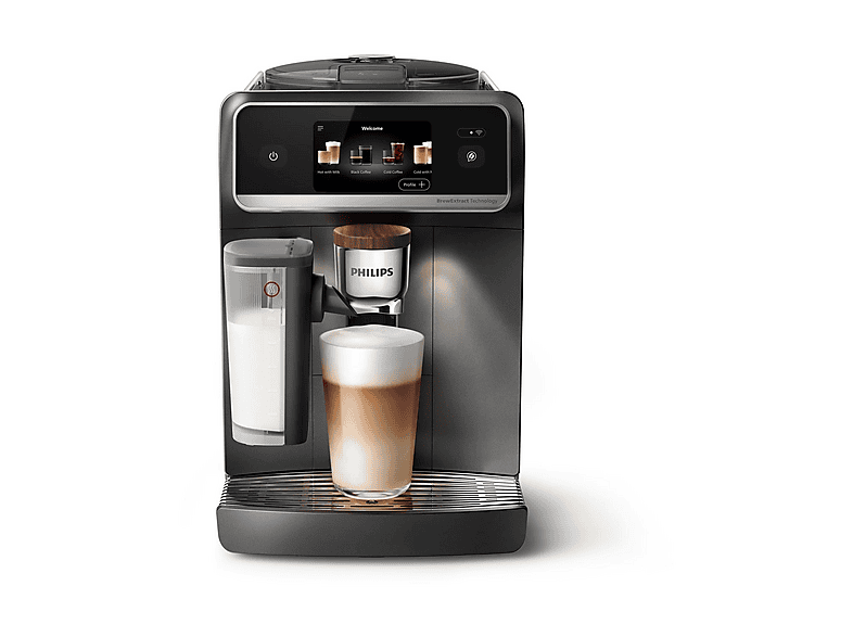 Cafetera superautomática - Philips Café Aromis EP8757/12, 15 Bar, 54 Bebidas, LatteGo Pro, SilentBrew, AquaClean, 1,9 L, 8 Perfiles, 3 Años Garantía