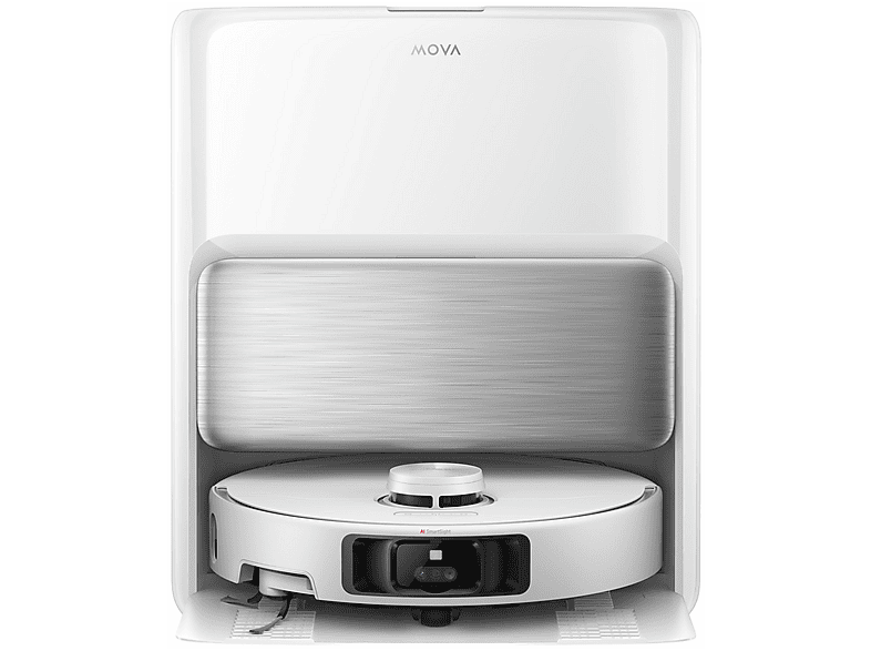 Robot aspirador - Mova MOV6978794732565, 700 W, Potencia de succión 30,000 Pa, Depósito 0,3 l, Autonomía 1 min, Blanco