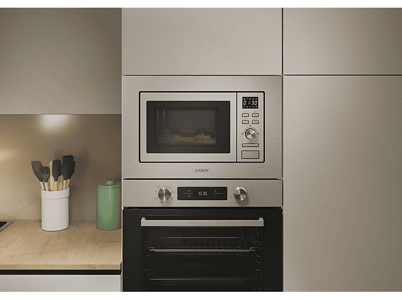 Microondas integrable - Candy CA20FMW7NG, 8 potencia, 20 l, Acero — foto 4