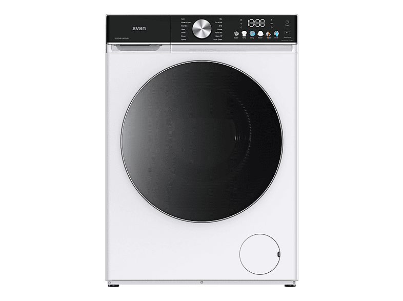 Lavadora carga frontal - Svan SL12401AIDVB, 12 kg, 14 programas, Blanco