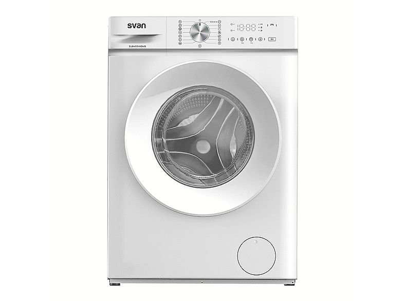 Lavadora carga frontal - Svan SL8403AIDVB, 8 kg, 15 programas, Blanco
