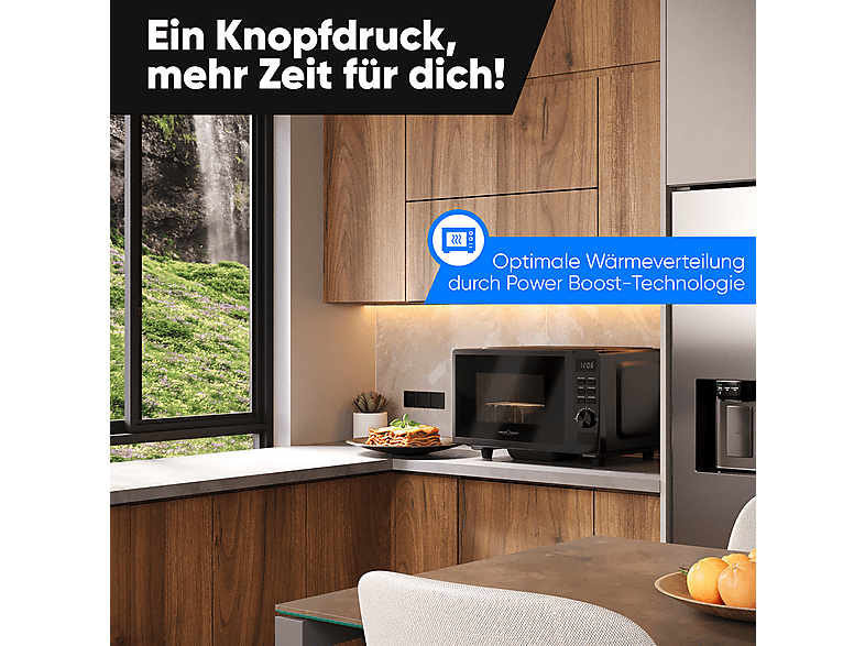Microondas - Proficook PC-MWG 1278, 1150 W, 5 potencia, Negro — foto 6