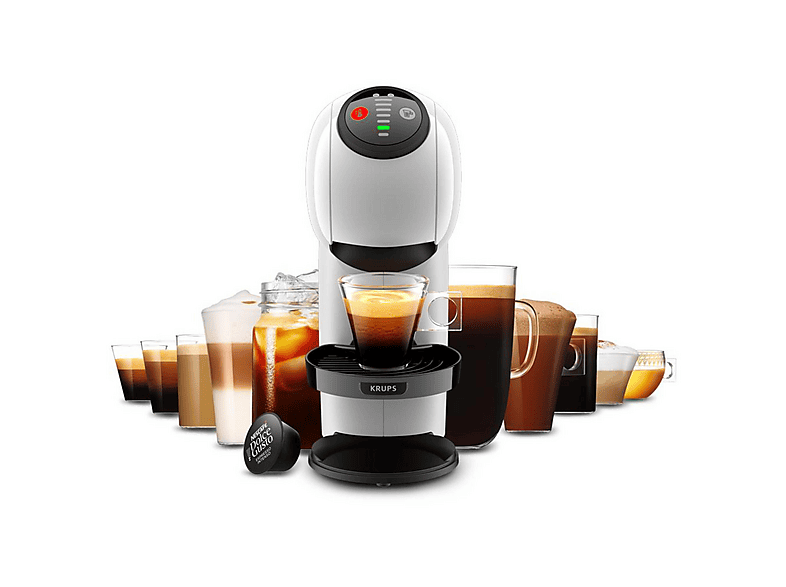 Cafetera de cápsulas - Krups Genio S KP2431, 15 bar, 1500 W, Blanco — foto 3
