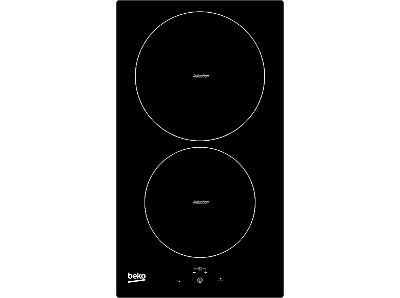 Placa de inducción - Beko HDMI 32400 DTX, 2 zonas, 300 mm, Negro