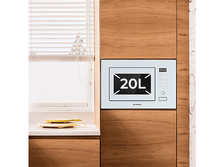 Microondas - Aspes AMWI2800DGB, 1 kW, 5 potencia, 20 l — foto 3