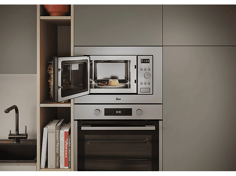 Microondas integrable - Hoover HO20FMW7X, 8 potencia, 20 l, Plata — foto 8