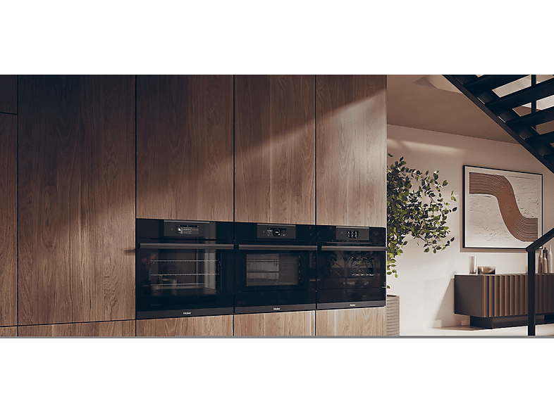 Microondas integrable - Haier Series 6 HWO45NB6T0B1, 5 potencia, Negro — foto 5