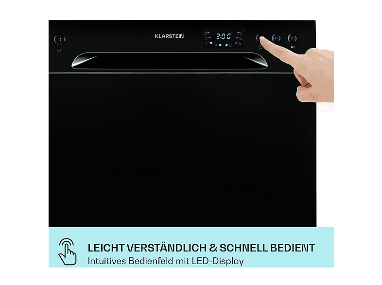 Lavavajillas compacto - Klarstein Havasia UV 6, 6 programas, 55 cm, Negro — foto 6