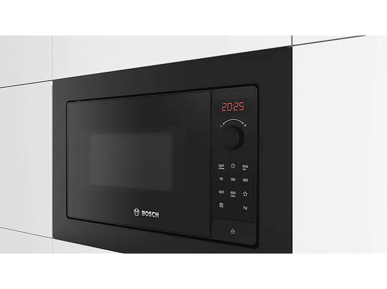 Microondas integrable - Bosch BFL623MB4, 800 W, 5 potencia, 20 l, Negro — foto 2