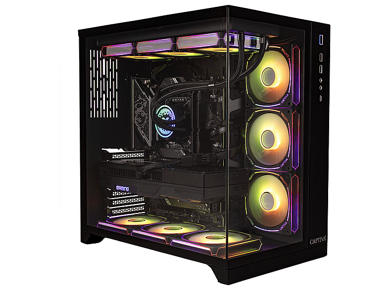 PC Gaming - Captiva 90465, Intel Core i9 14900KF, 24 Núcleos, 64 GB RAM, 2 TB SSD, GeForce RTX™ 5070 Ti, Windows 11 Home, Negro