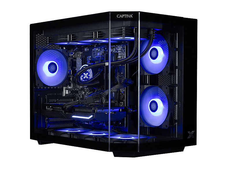 PC Gaming - Captiva PC Highend Gaming I89-799 (i7-14700F/RTX5070 Ti 16GB GDDR7/SSD 2TB/32GB/WLAN/Windows 11 Home 64-bit), Intel Core i7 14700F, Negro — foto 1