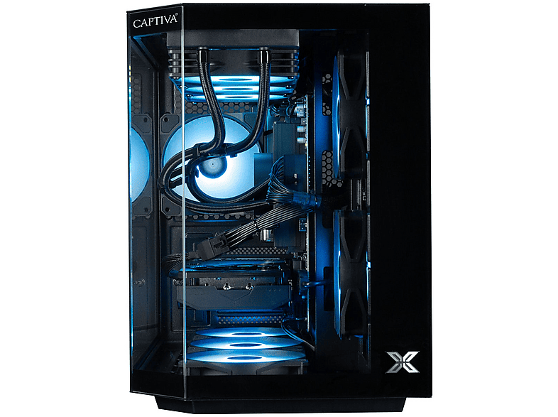 PC Gaming - Captiva PC Highend Gaming I89-799 (i7-14700F/RTX5070 Ti 16GB GDDR7/SSD 2TB/32GB/WLAN/Windows 11 Home 64-bit), Intel Core i7 14700F, Negro — foto 2