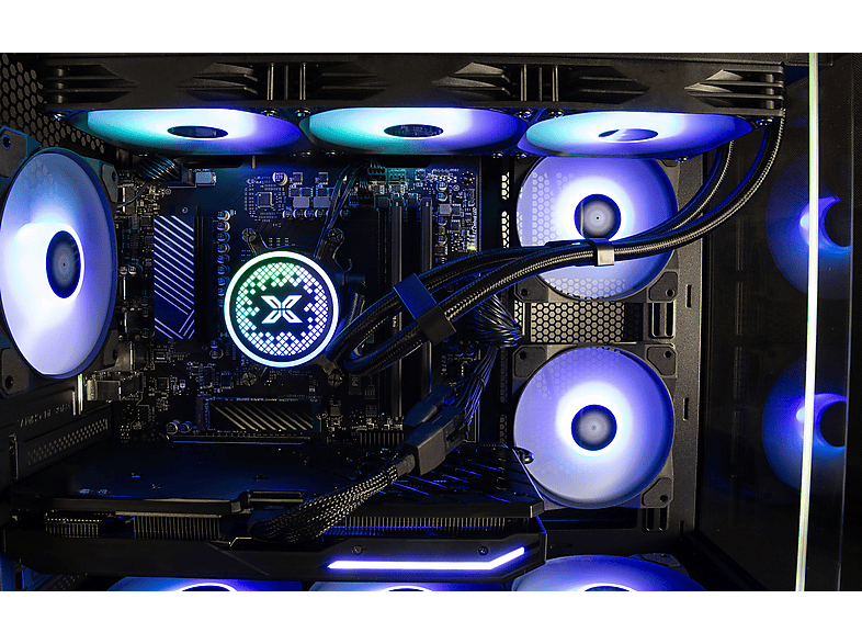 PC Gaming - Captiva PC Highend Gaming I89-799 (i7-14700F/RTX5070 Ti 16GB GDDR7/SSD 2TB/32GB/WLAN/Windows 11 Home 64-bit), Intel Core i7 14700F, Negro — foto 4