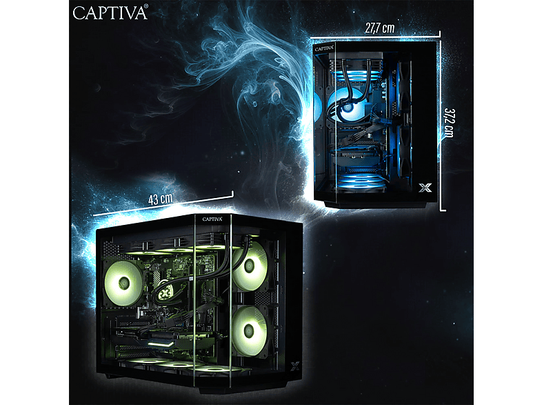 PC Gaming - Captiva PC Highend Gaming I89-799 (i7-14700F/RTX5070 Ti 16GB GDDR7/SSD 2TB/32GB/WLAN/Windows 11 Home 64-bit), Intel Core i7 14700F, Negro — foto 5