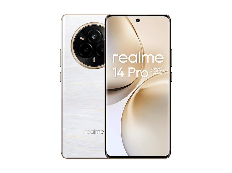 Smartphone - Realme 14 PRO 6.77P/5G/8N/8+256GB/W, White, Móvil Android, 8 GB RAM, 6,77 " OLED, 120 Hz, Processor, 6000 mAh