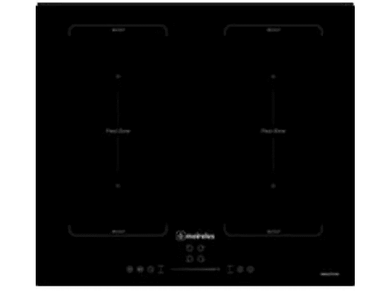 Placa de inducción - Meireles FREE COOK, 2 zonas, 590 mm, Negro