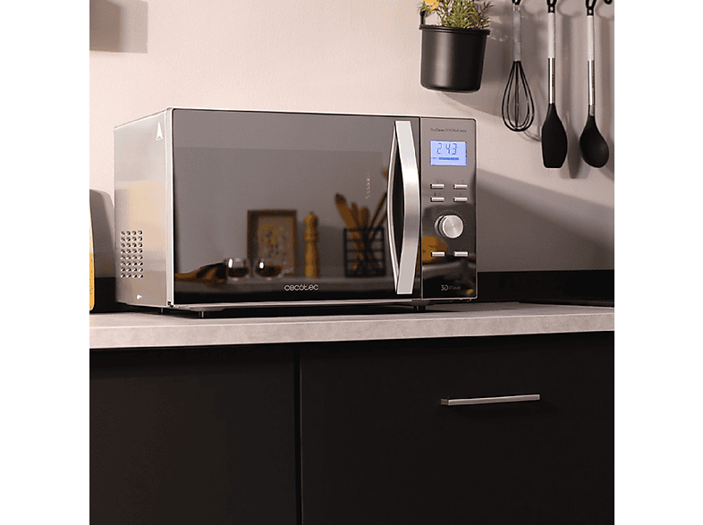 Microondas - Cecotec 0154 PROCLEAN 9110 FULL INOX, 1000 W, 5 potencia, 30 l, Multicolor — foto 3