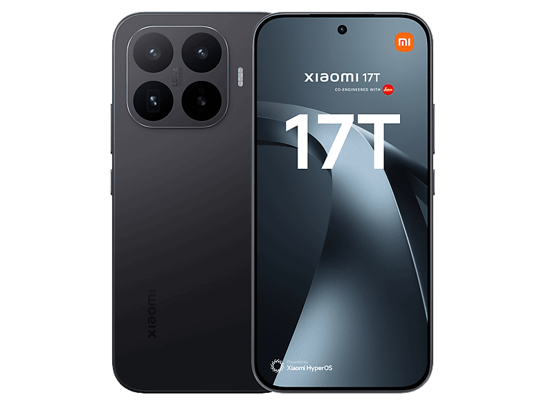Móvil - Xiaomi 17T, Negro, 256GB, 12GB RAM, 6.59" POLED, MediaTek Dimensity 8500 - Ultra de 4 nm, 6500mAh