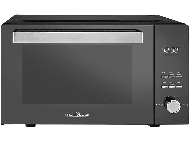 Microondas - Proficook 501204, 800 W, 5 potencia, 23 l, Negro