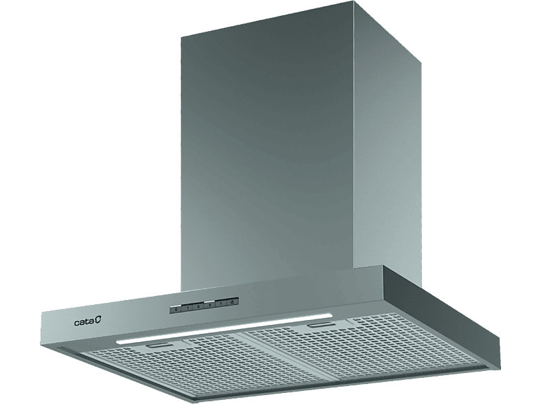 Campana decorativa - Cata SYGMA 6010 X, 4 Niveles, 802 m³/h, 60 cm, 280W, Tira de luz LED, Inox