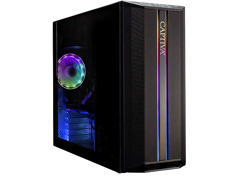 PC gaming - Captiva Advanced Gaming R92-730, AMD Ryzen 5 5500, 6 Núcleos, 16 GB RAM, 1 TB SSD, GeForce RTX™ 5060, Windows 11 Home, Negro