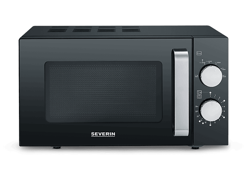 Microondas con base de vidrio - Severin MW 7761, 800 W, 6 potencia, 20 l, Negro — foto 1