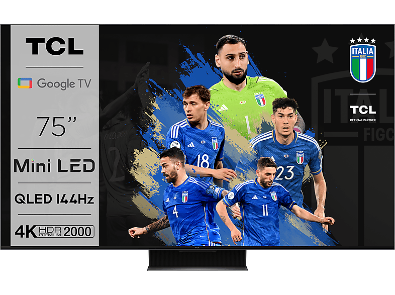 TV Mini LED 75" - TCL 75C845, UHD 4K, Quad Core, Smart TV, DVB-T2 (H.265), Negro — foto 2