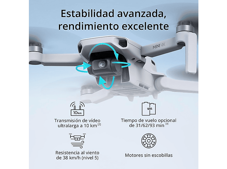 Drone - DJI Mini 4K Fly More Combo, 12 megapixel, 31 min, Gris — foto 4