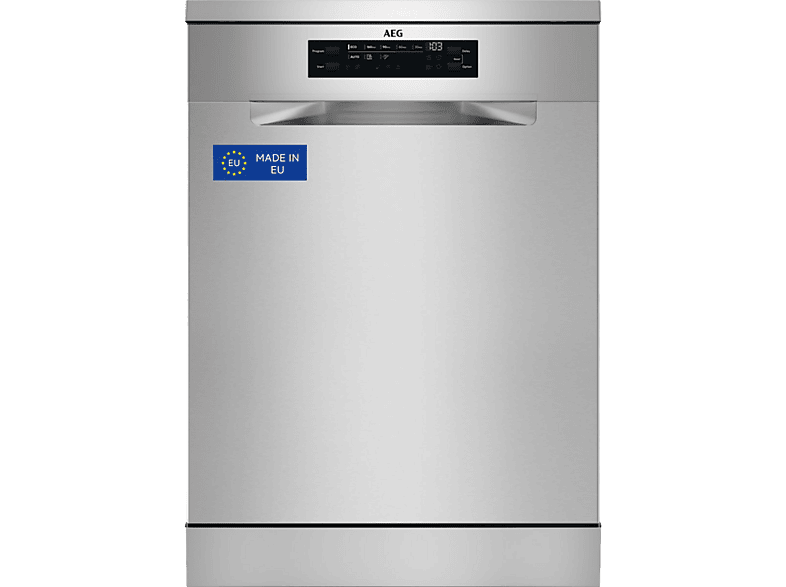 Lavavajillas - AEG FFB74927ZM, 14 servicios, 8 programas, 60 cm, Sistema AirDry, Inox