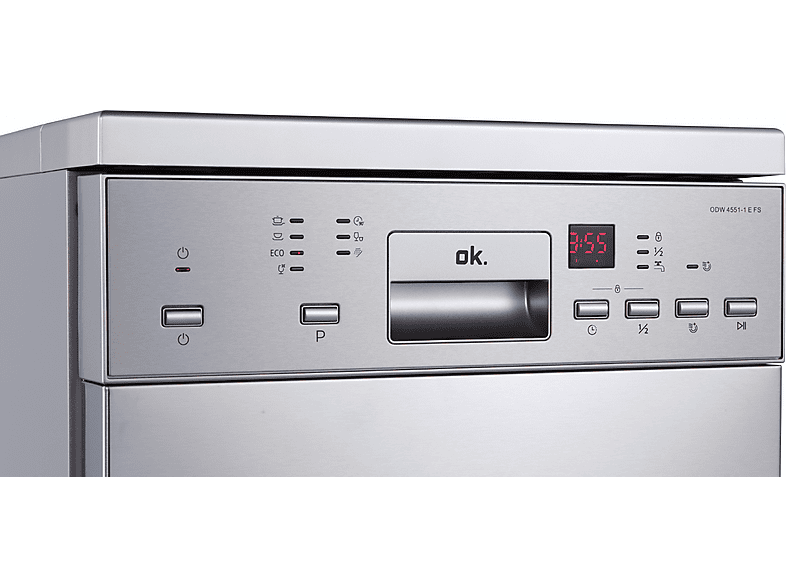 Lavavajillas - OK . ODW 4551-1 E FS, Libre Instalación, 45cm Ancho, 7 Programas, Silver — foto 7