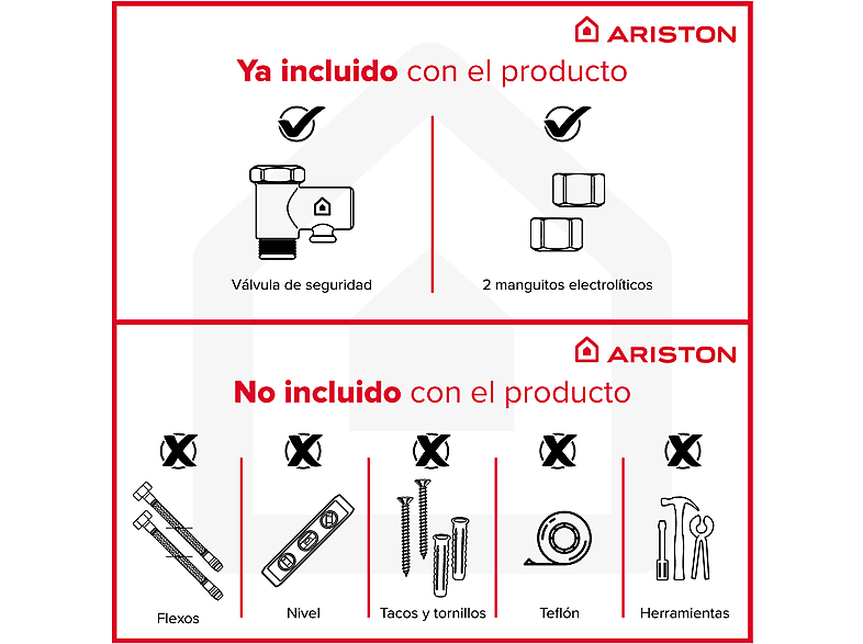 Termo Eléctrico - Ariston FLECK NILO 2.0 50 EU, 50 l, Blanco — foto 8