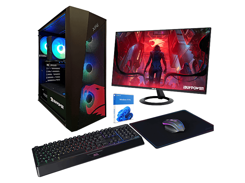 Pack PC Gaming - Ibuypower Fighter Warcry X Lite, AMD Ryzen 5 5500, 16 GB RAM, 1 TB SSD, GeForce RTX™ 5060, Windows 11 Pro, Monitor 24 " Full-HD — foto 1