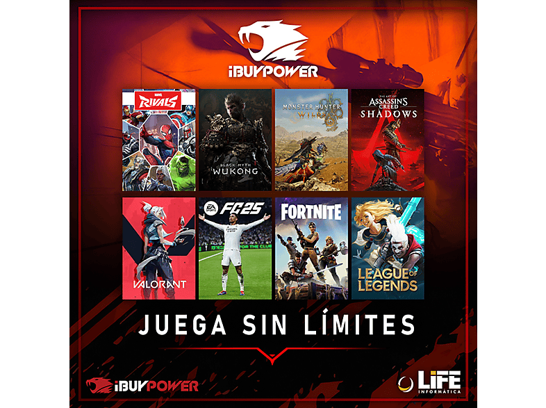 Pack PC Gaming - Ibuypower Fighter Warcry X Lite, AMD Ryzen 5 5500, 16 GB RAM, 1 TB SSD, GeForce RTX™ 5060, Windows 11 Pro, Monitor 24 " Full-HD — foto 6