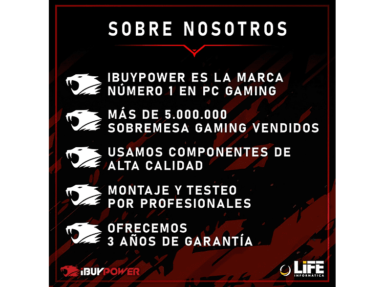 Pack PC Gaming - Ibuypower Fighter Warcry X Lite, AMD Ryzen 5 5500, 16 GB RAM, 1 TB SSD, GeForce RTX™ 5060, Windows 11 Pro, Monitor 24 " Full-HD — foto 7