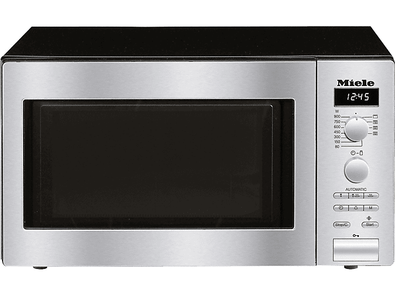Microondas con grill - Miele M 6012 SC, 900 W, 7 niveles, Descongelación, 26 l, Inox