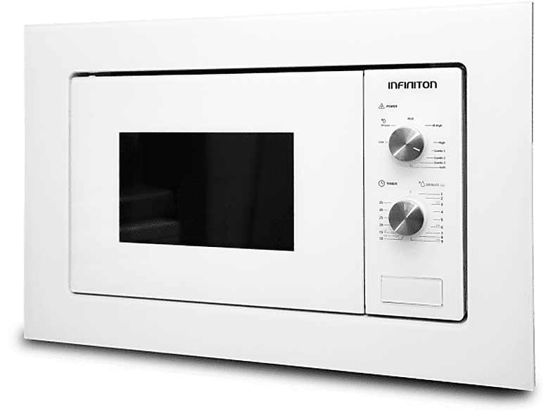 Microondas con grill integrable - Infiniton IMW-WHITE1720, 20 L, 800W, Defrost, Display LED, Blanco — foto 1