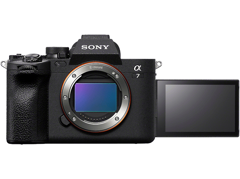 Cámara EVIL - Sony Alpha 7 IV Mark IV, BIONZ XR, Eye AF (IA), CMOS Exmor R, 33 MP, 10 bits, 4k 60p, Wi-Fi, Negro